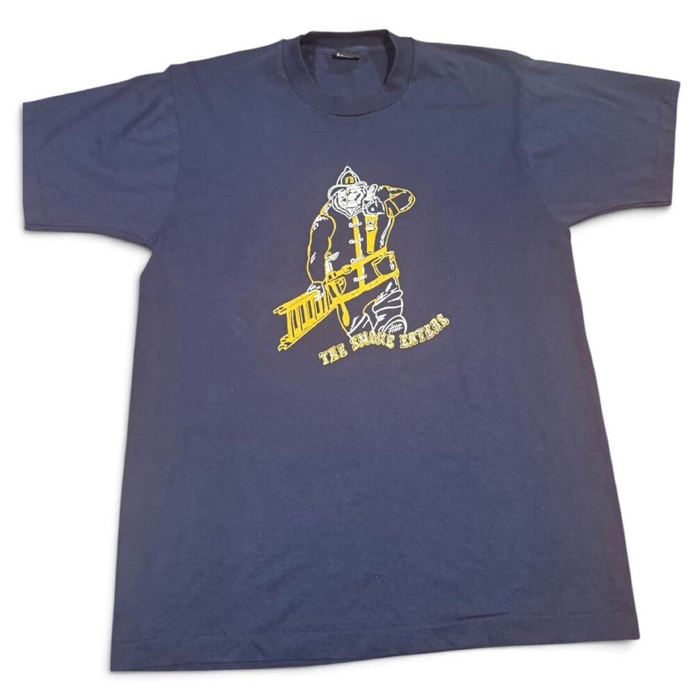 Vintage 90s Firefighter Smoke Eaters Single Stitch T-Shirt Large